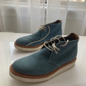 Grenson - Suede Light Blue Desert Boots - size 10 women, size 8 men
